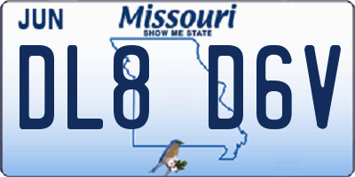 MO license plate DL8D6V
