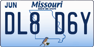 MO license plate DL8D6Y
