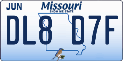 MO license plate DL8D7F