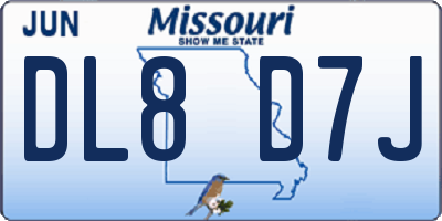 MO license plate DL8D7J