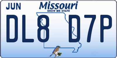 MO license plate DL8D7P