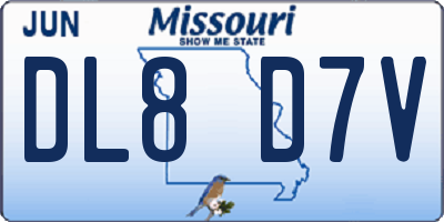 MO license plate DL8D7V