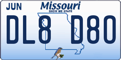 MO license plate DL8D8O