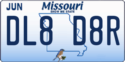 MO license plate DL8D8R