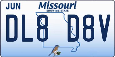 MO license plate DL8D8V