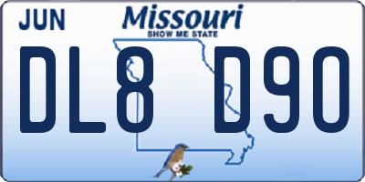 MO license plate DL8D9O