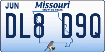 MO license plate DL8D9Q