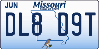 MO license plate DL8D9T