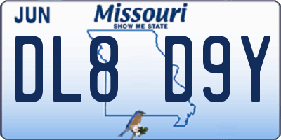 MO license plate DL8D9Y