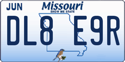 MO license plate DL8E9R