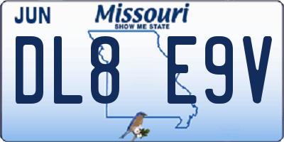 MO license plate DL8E9V