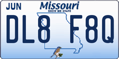 MO license plate DL8F8Q