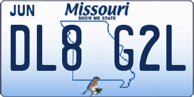 MO license plate DL8G2L