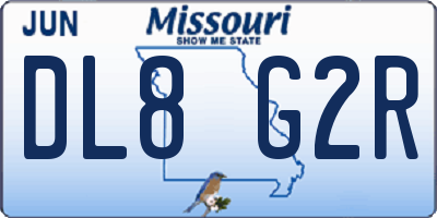 MO license plate DL8G2R