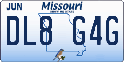 MO license plate DL8G4G