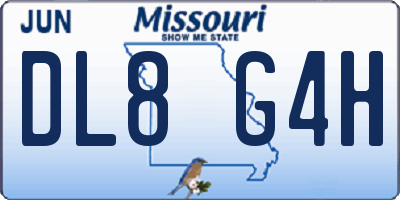 MO license plate DL8G4H