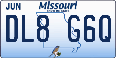MO license plate DL8G6Q