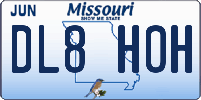 MO license plate DL8H0H
