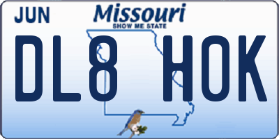 MO license plate DL8H0K
