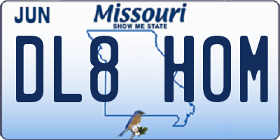 MO license plate DL8H0M