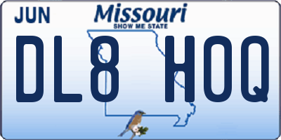 MO license plate DL8H0Q