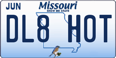 MO license plate DL8H0T