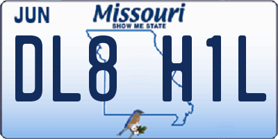 MO license plate DL8H1L