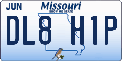 MO license plate DL8H1P