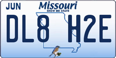 MO license plate DL8H2E