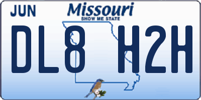 MO license plate DL8H2H