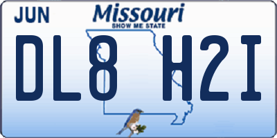 MO license plate DL8H2I