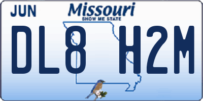 MO license plate DL8H2M