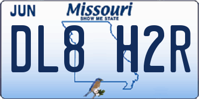 MO license plate DL8H2R