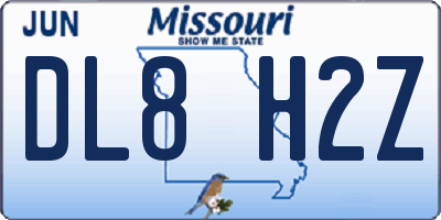 MO license plate DL8H2Z