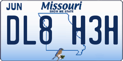MO license plate DL8H3H
