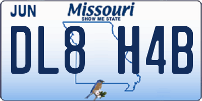 MO license plate DL8H4B