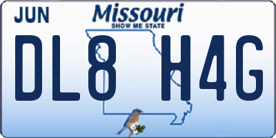 MO license plate DL8H4G