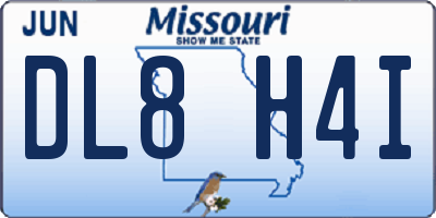 MO license plate DL8H4I