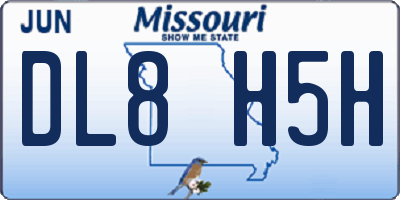 MO license plate DL8H5H
