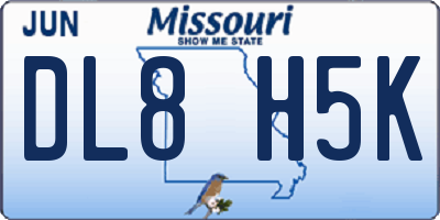 MO license plate DL8H5K