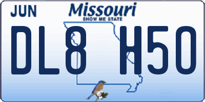 MO license plate DL8H5O
