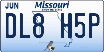 MO license plate DL8H5P