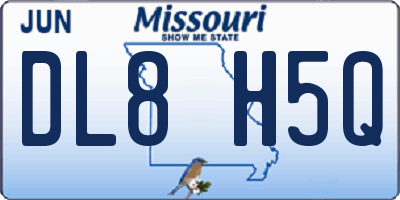 MO license plate DL8H5Q