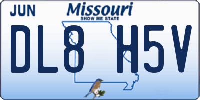 MO license plate DL8H5V
