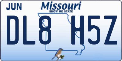 MO license plate DL8H5Z