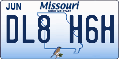 MO license plate DL8H6H