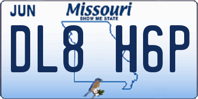 MO license plate DL8H6P