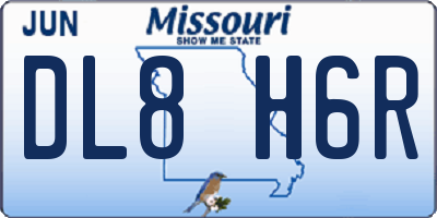 MO license plate DL8H6R