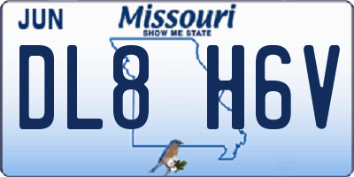 MO license plate DL8H6V