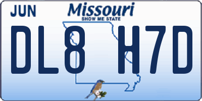 MO license plate DL8H7D